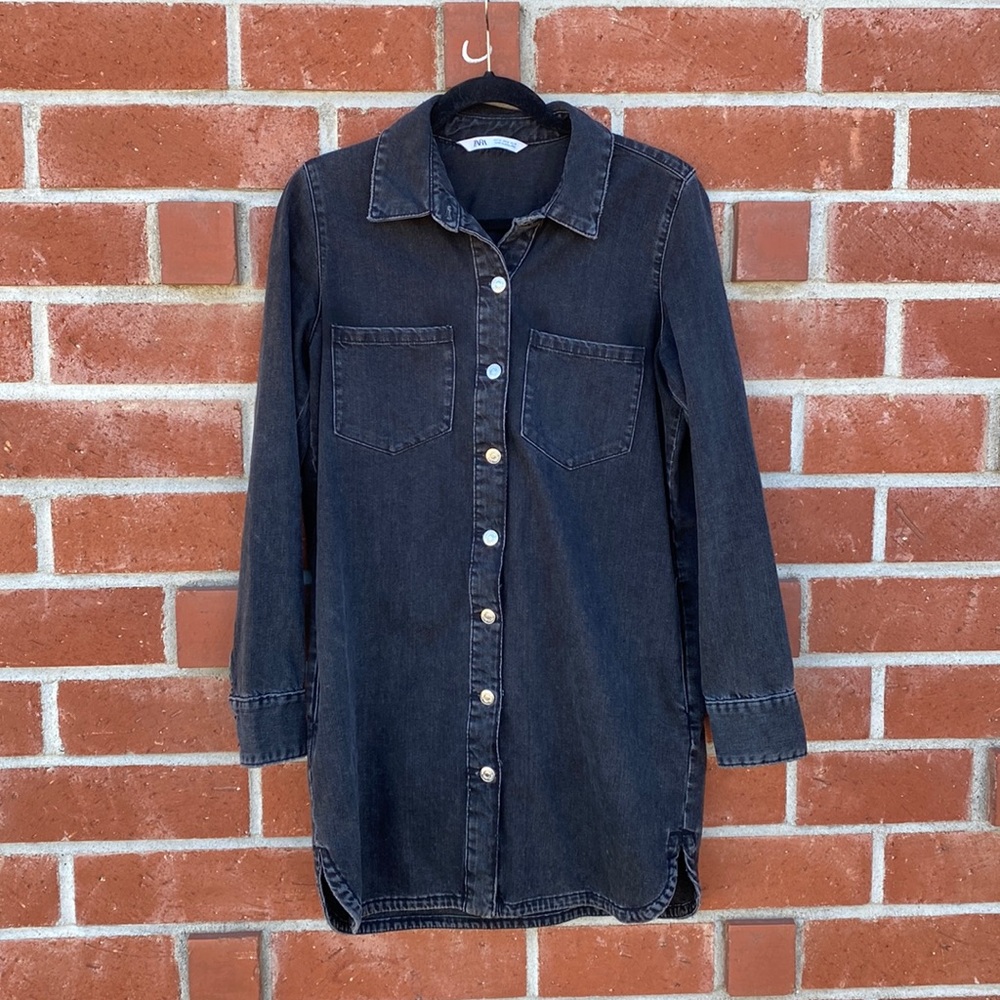 Zara Denim Shirt Dress